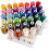 New brothreads 40 colors 100% Polyester Machine Embroidery Thread 550yd with Thread Nets - compatible for Home-Based Embroidery Sewing Machine 1