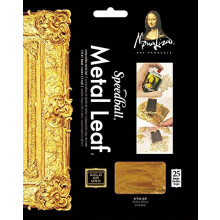 Speedball Mona Lisa guldblad, 25 blade – 85% kobber / 15% zink sammensætning, metalblad til kunst, dekoration og gør-det-selv