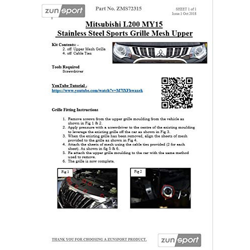 Mitsubishi L200 5th Gen - Upper Grille Set (2015 - ) 2