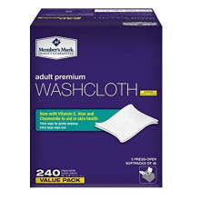 Simply Right Members Mark Adult Wash-Cloths, 240 Count