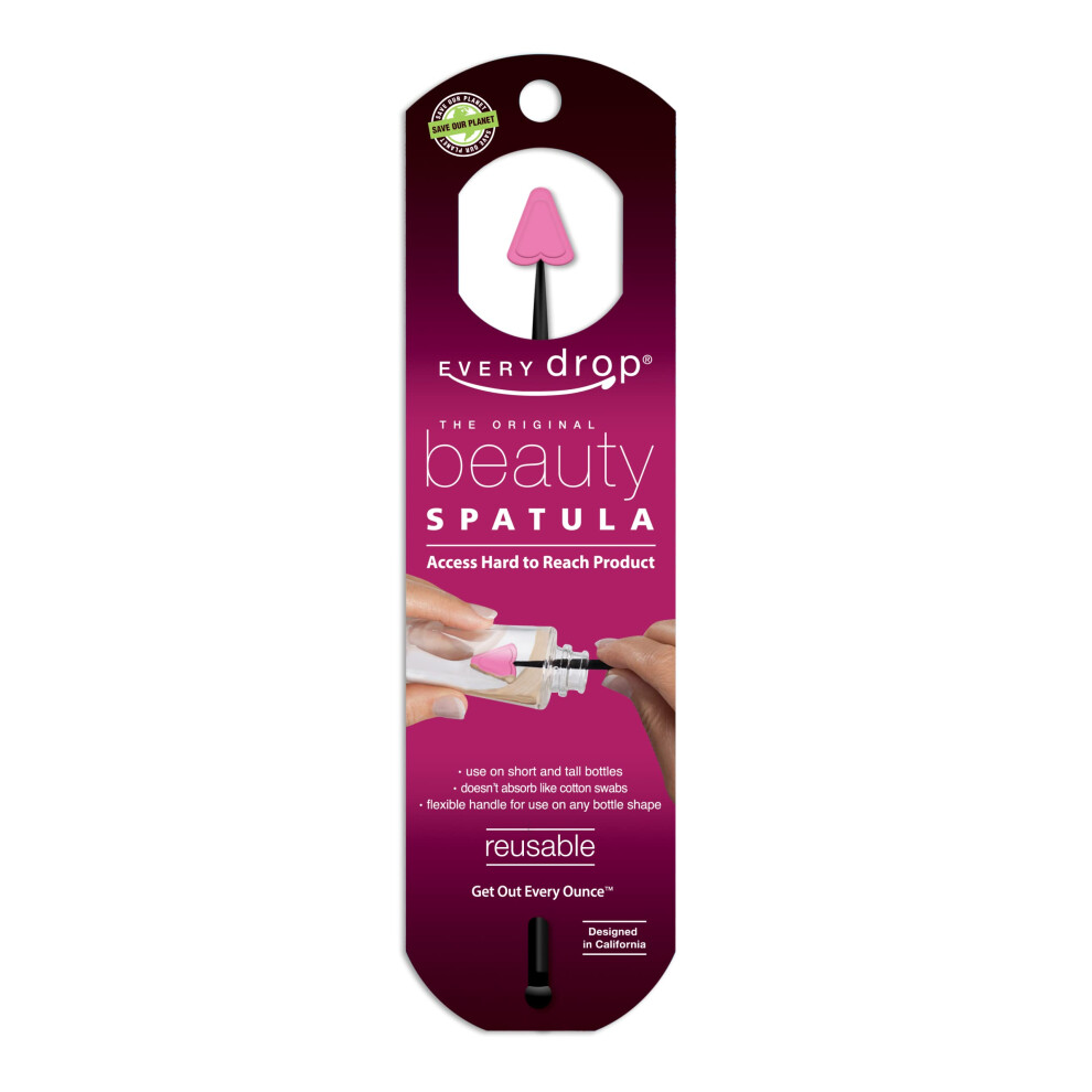 Every Drop Beauty Spatula, Get Hard To Reach Beauty Products Out Of Bottle, Washable And Reusable, 1 Spatula