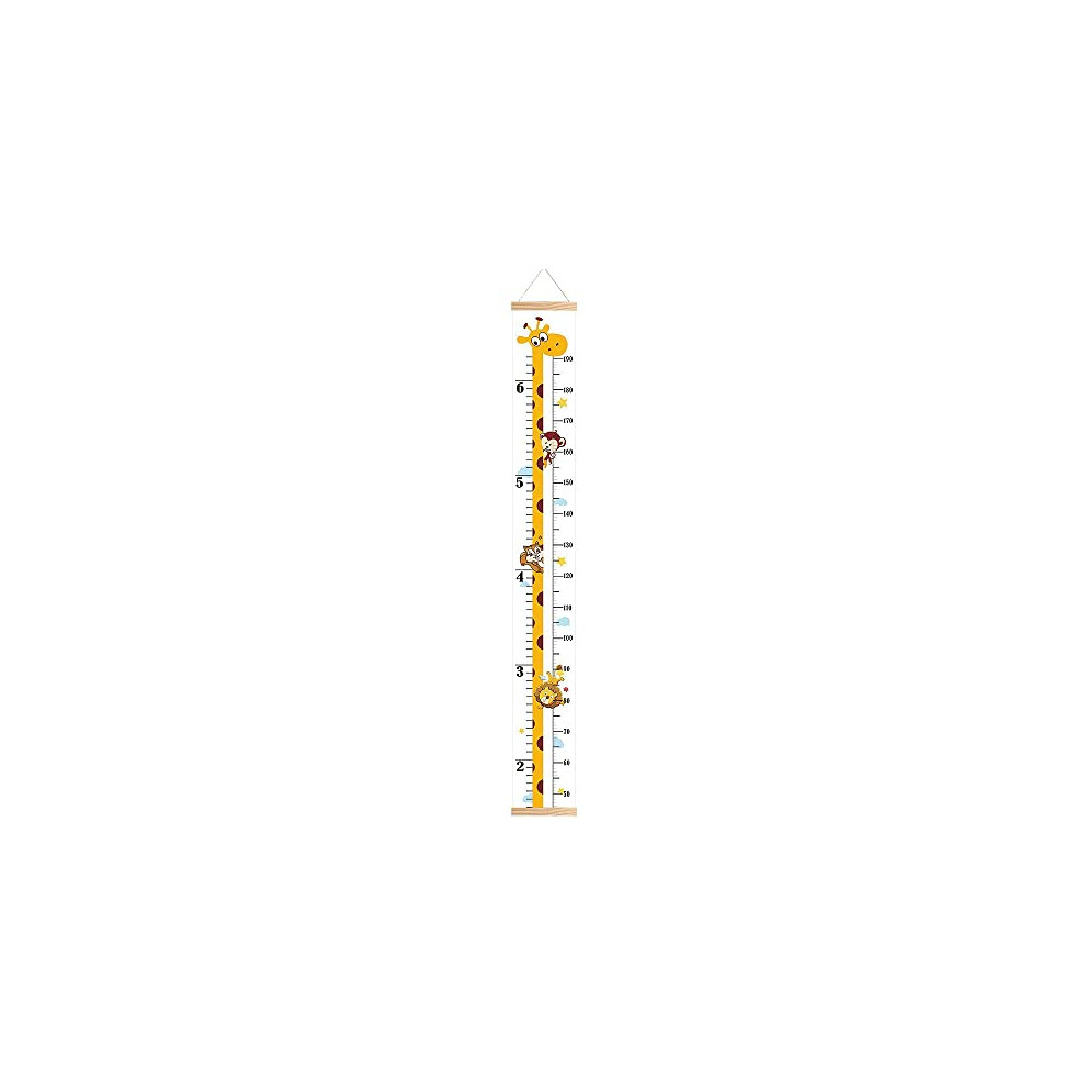 Baby Growth Height Chart, Hanging Ruler Wall Decals For Kids Boys Girls, Canvas And Wood Removable Measure Wall Ruler For Children Outivity