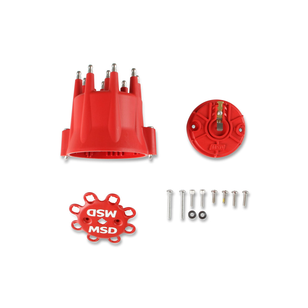 MSD Ignition 84335 Standard Cap/Rotor Kit, Red