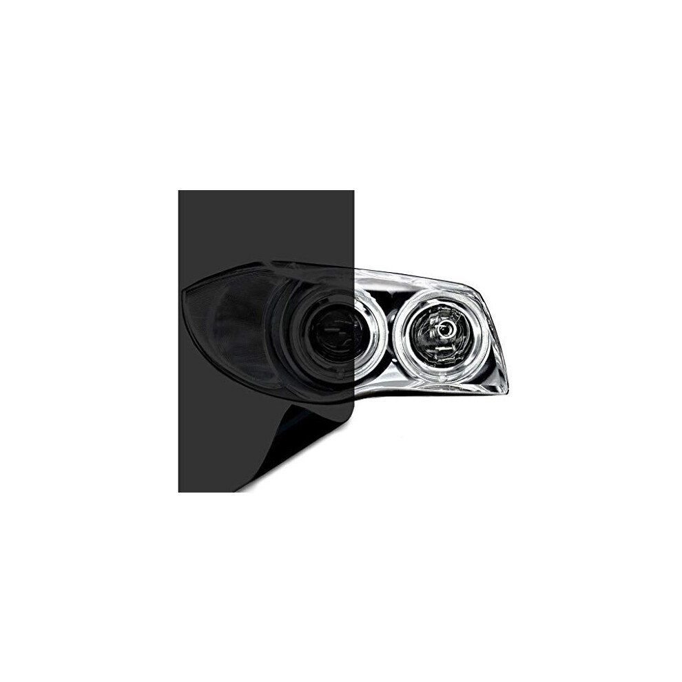 Vvivid Headlight Taillight Tint Air-Release Vinyl Wrap Film Roll (60" X 17.9") Dark/Black 628856030936