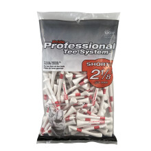 Pride Professional Tee System 2-1/8 Inch Shortee Golf Tees - Tas van 120 stuks (rood op wit)
