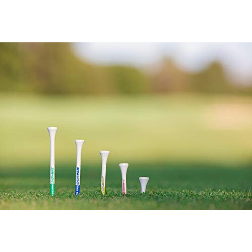 Sistema de Tee Profissional Pride, Tees de Golfe Shortee de 2-1/8 Polegadas - Pacote com 120 (Vermelho em Branco) 2