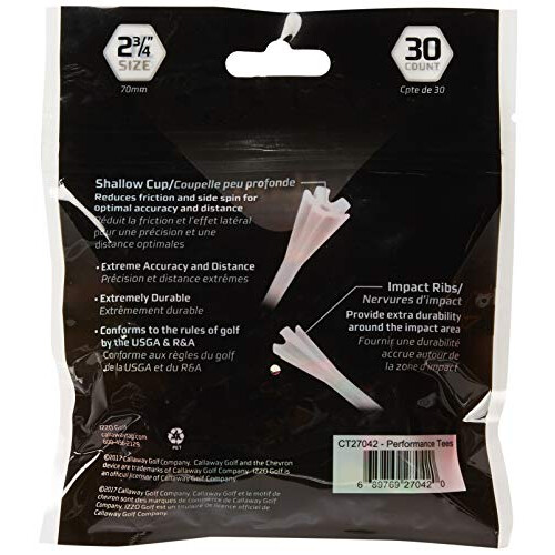 Callaway Performance 2,75 Plastic Golf Tees Neon Mix 30 Pack 2