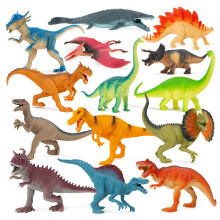 Boley 14 Pk Dinosaur Toys for Kids with Educational Pamphlet - 9" Long Dinosaur Toy Figures for Boys & Girls Ages 3+