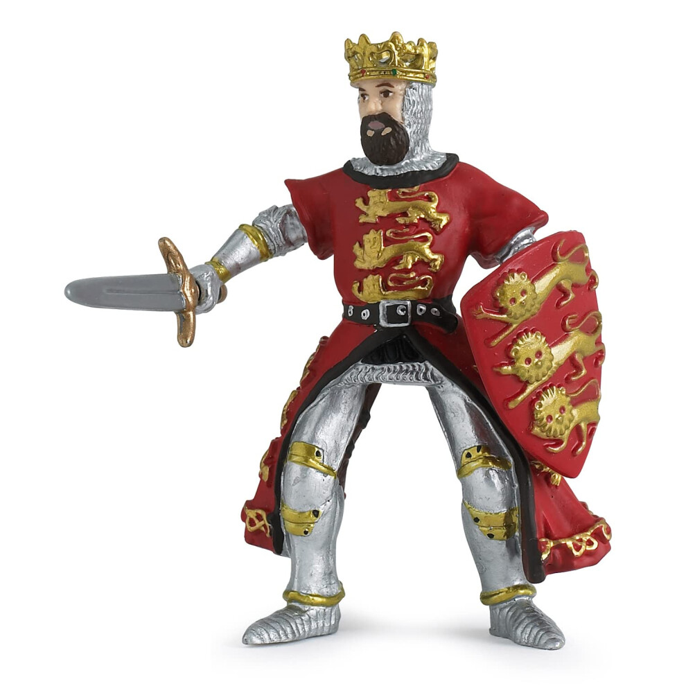 Papo -Hand-Painted - Figurine -Medieval-Fantasy -Red King Richard -39338 - Collectible - for Children - Suitable for Boys and Girls - from 3 Years Old