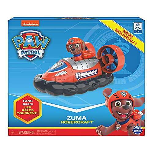 Paw Patrol PAW Patrol, Όχημα Hovercraft του Zuma με Συλλεκτική Φιγούρα, για Παιδιά 3+ 1