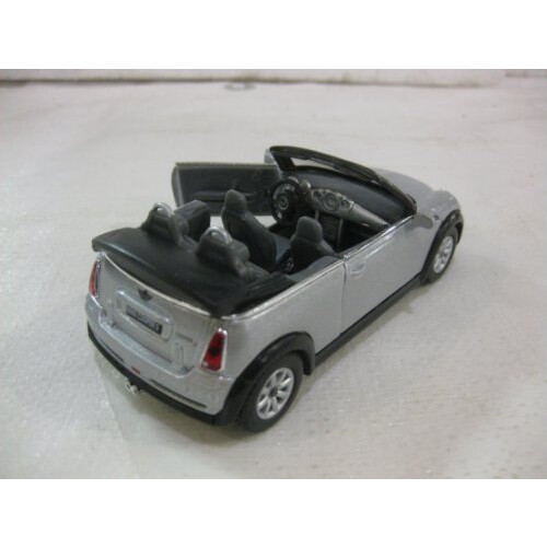Mini Cooper S Cabriolet grise moul   e sous pression     l'   chelle 1:28 par Kinsmart 2