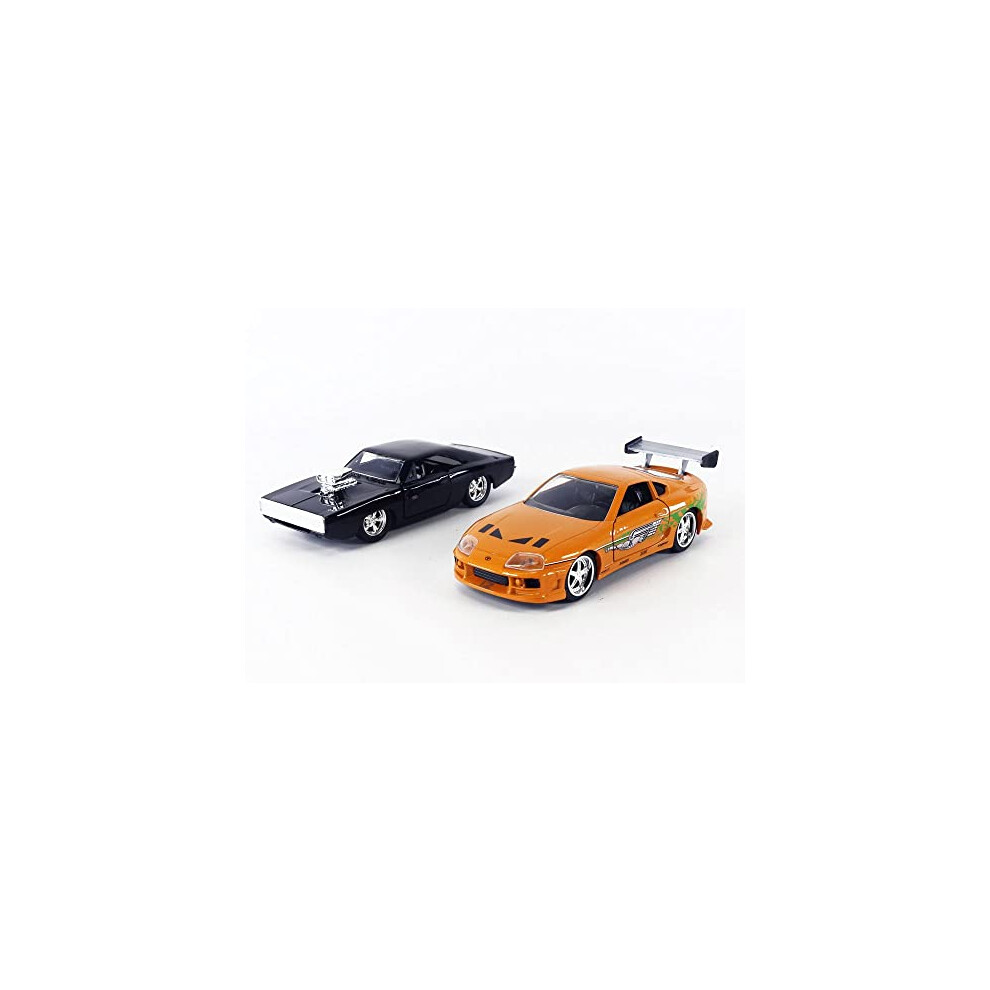 Jada Toys Fast & Furious Dom\'s Dodge Charger R/T & Brian\'s Toyota Supra 1:32 Die-Cast Vehicle (26063)