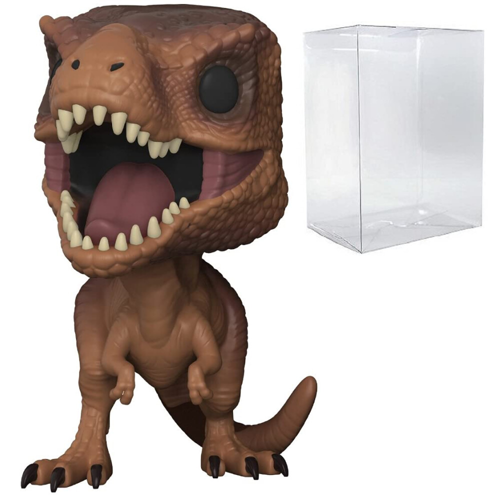 POP Jurassic Park - Tyrannosaurus Rex [T-Rex] Funko Vinyl Figure (Bundled with Compatible Box Protector Case) Multicolor 3.75 inches