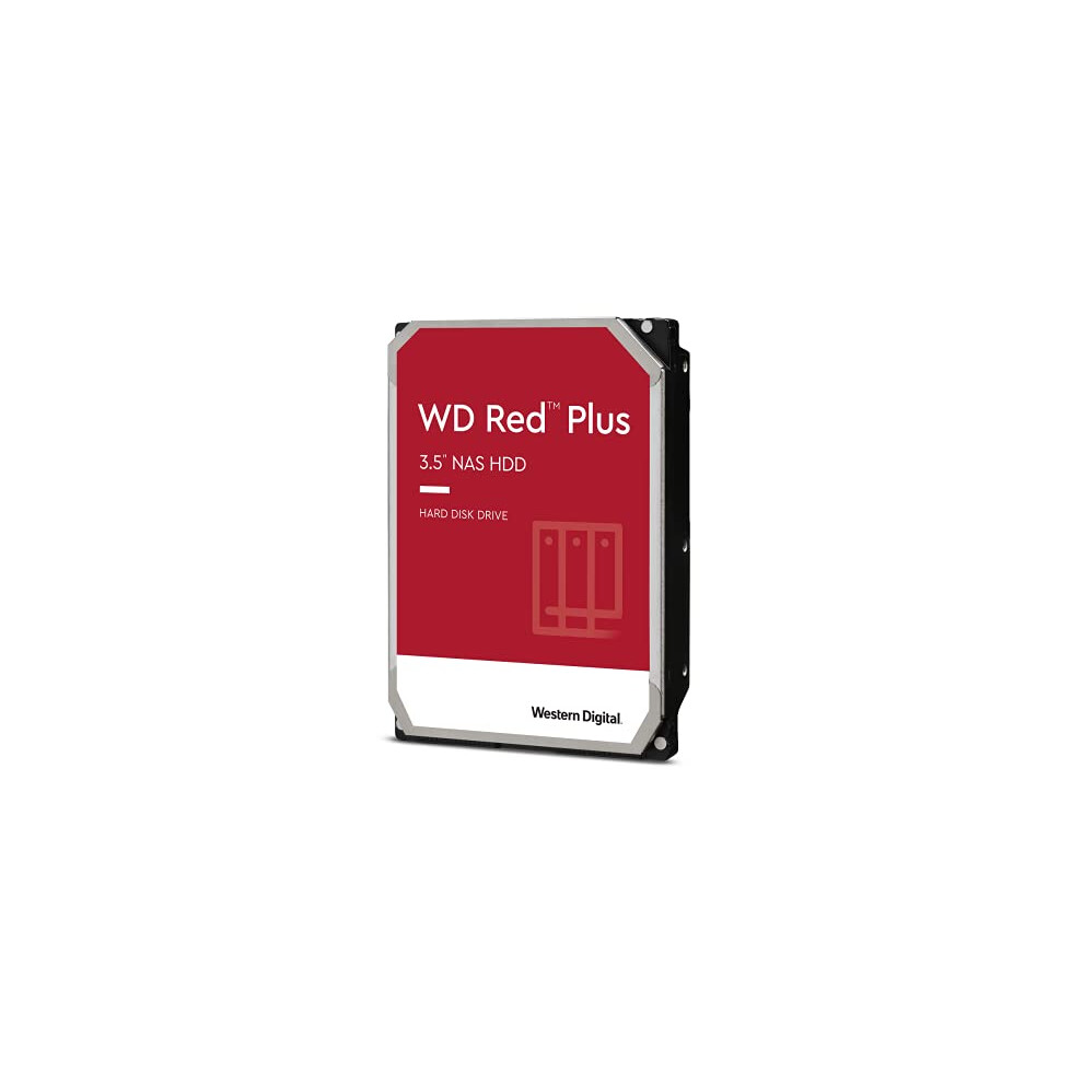 Western Digital 6TB WD Red Plus NAS Internal Hard Drive HDD - 5400 RPM, SATA 6 Gb/s, CMR, 64 MB Cache, 3.5" - WD60EFRX