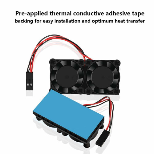 für Raspberry Pi 4 Modell B DoppellüFter mit KüHlköRper  Double Cooling LüFter KüHler für Raspberry Pi 4B/3B+ 2