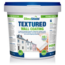 (5 Litres, Brilliant White) Smartseal Wall Coating Textured, Waterproof 15 years, Brickwork, Stone, Concrete and Render, Breathable