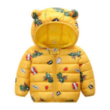 (Yellow, 6-12Months) Baby Kids Boy Girls Coat Jacket Outwear Hooded UK