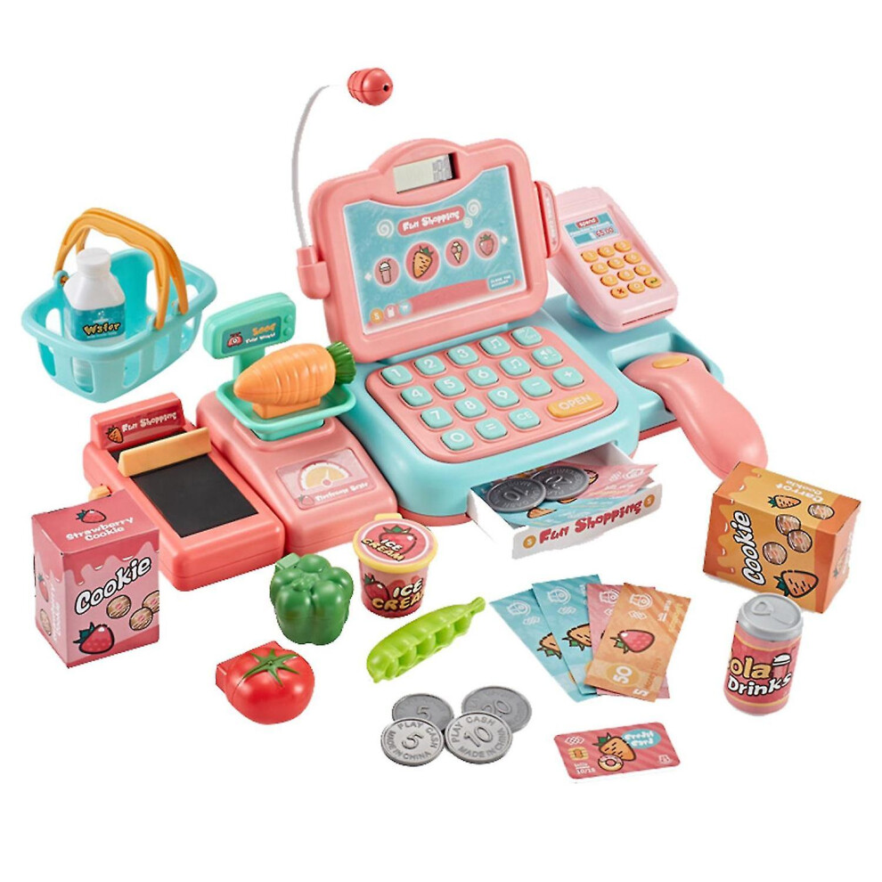 Children's Simulation Supermarket Cash Registers Set Toy Puzzle Multi-functional Cash Registers Play-image-OPC-PDTV6QV-NEW