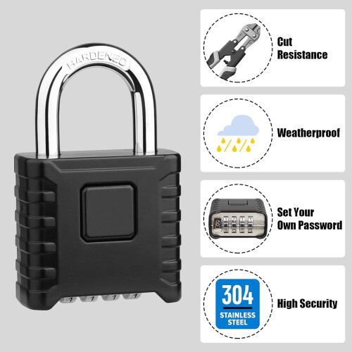 Heavy Duty Combination Padlocks Outdoor 2