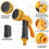 Garden Hose Pipe Spray Gun,10 Adjustable Patterns Hose Nozzle 8
