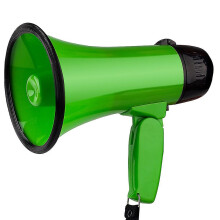 (green) Portable Megaphone Bullhorn 25 Watt Megaphone Speaker And Siren/alarm Modes