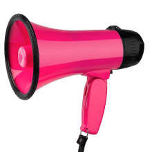 (red) Portable Megaphone Bullhorn 25 Watt Megaphone Speaker And Siren/alarm Modes