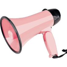 (pink) Portable Megaphone Bullhorn 25 Watt Megaphone Speaker And Siren/alarm Modes