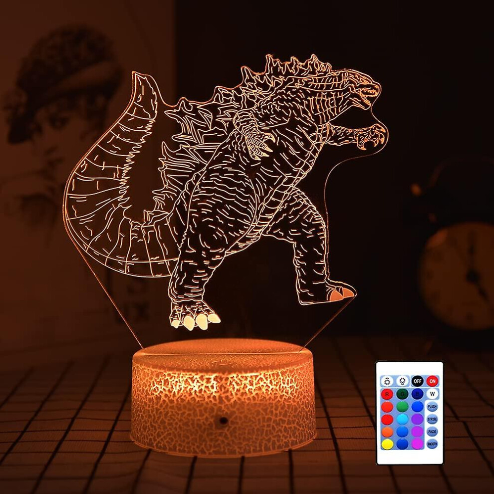 Godzill-a Night Light Godzill-a Lamp Godzill-a Toys Decor Light,romote Control