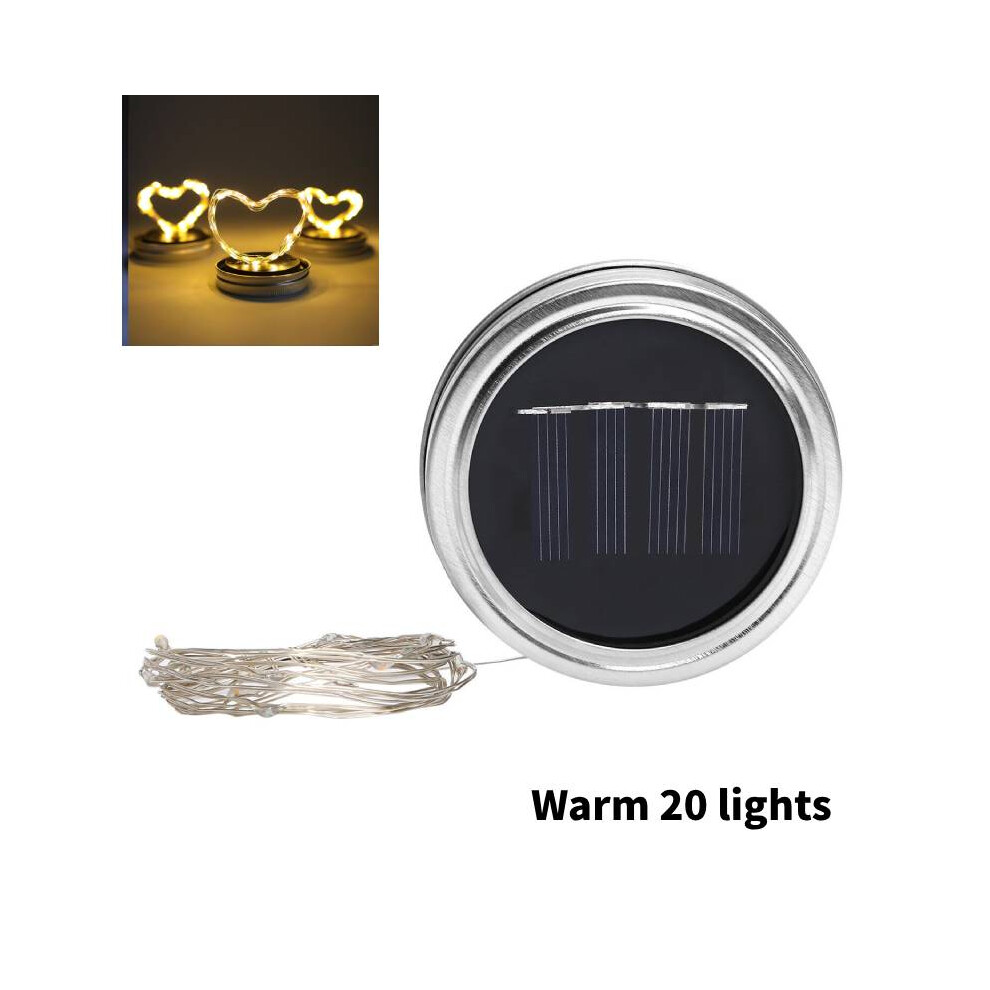 (Warm) Jar Mason Lid Decorative Hanging Lights String Lights Waterproof Solar Energy