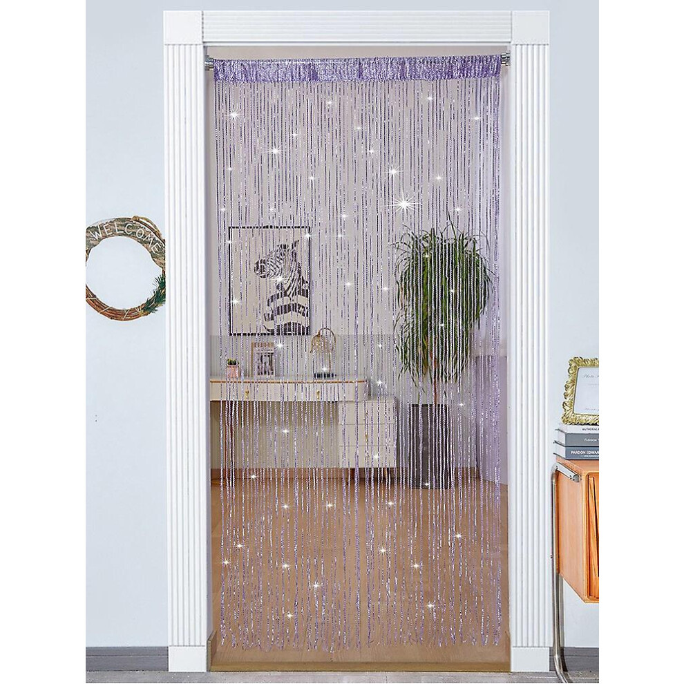 (Purple) Hanging Glitter String Door Curtain Tassel Fly Screen Room Divider Window Panels-image-OPC-PDTVGMG-NEW