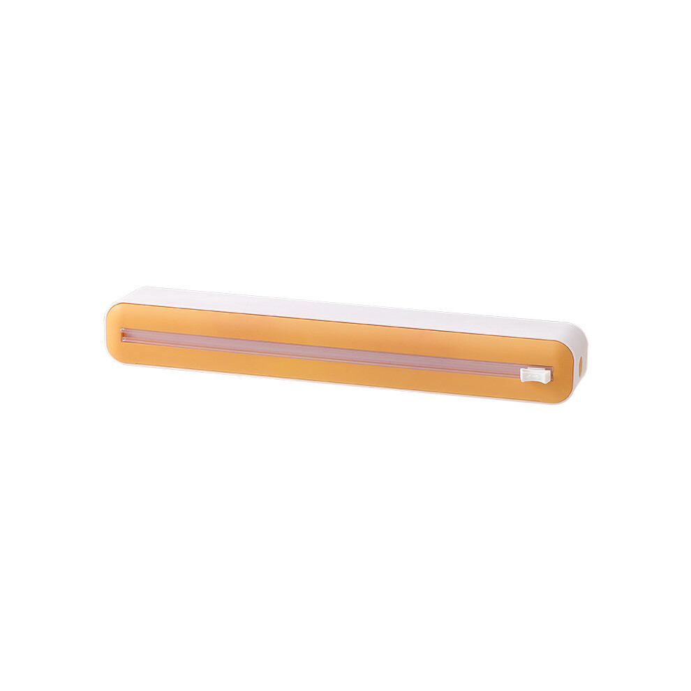 Veishet (Yellow) Wrap Kitchen Food Holder Wrap Dispenser Cling Film Dispenser Tin Foil Cutter Yellow