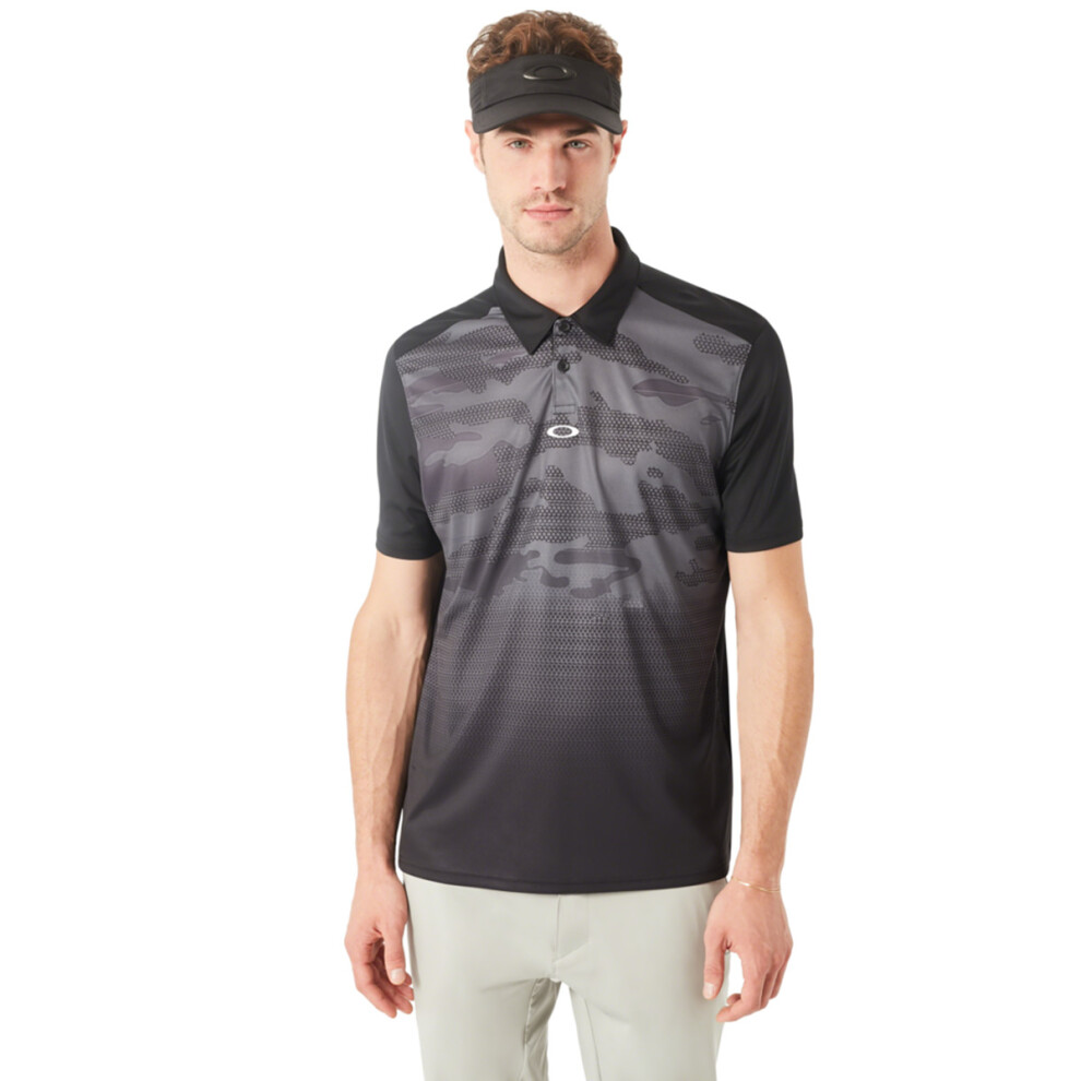 Oakley Sport Mens Deep Rough Camo Moisture Wicking Polo Shirt