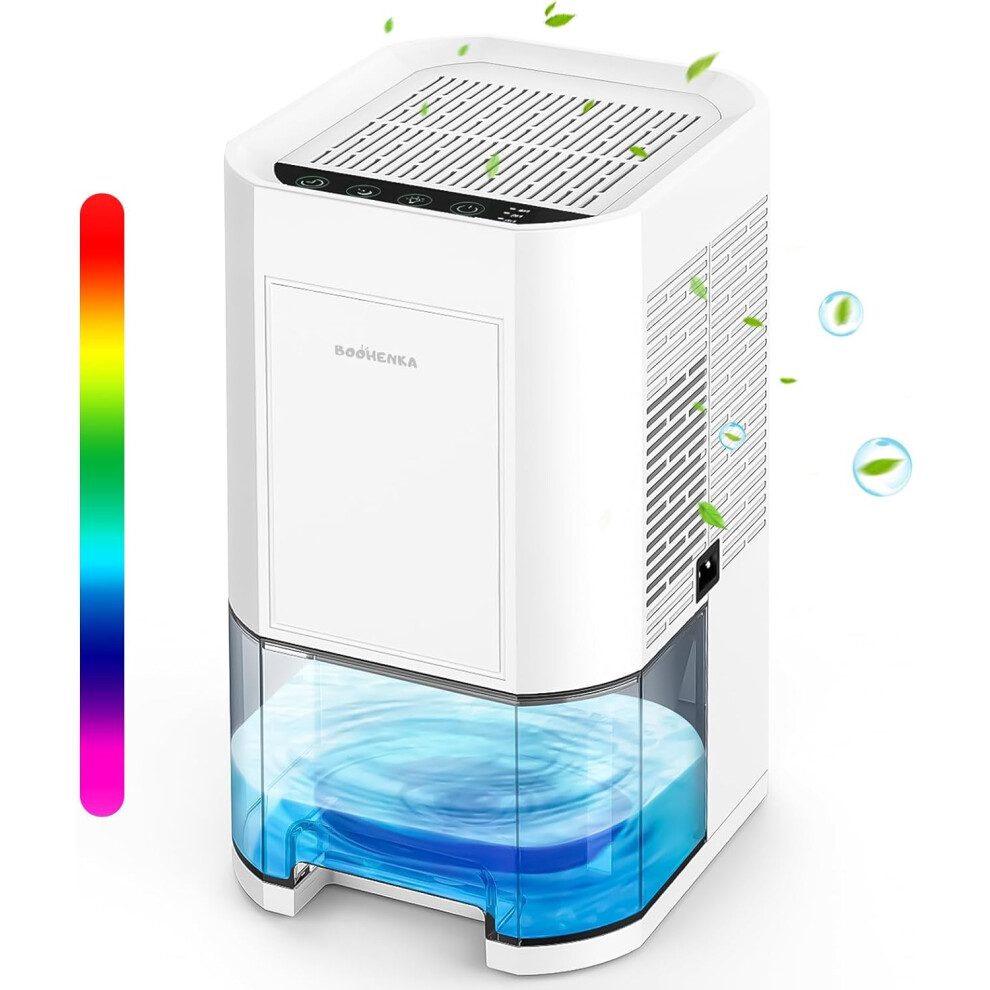 1200ml portable bedroom dehumidifier, 2 operating modes, smart auto shut-off, silent, for closet, bathroom, basement, kitchen Electric dehumidifier