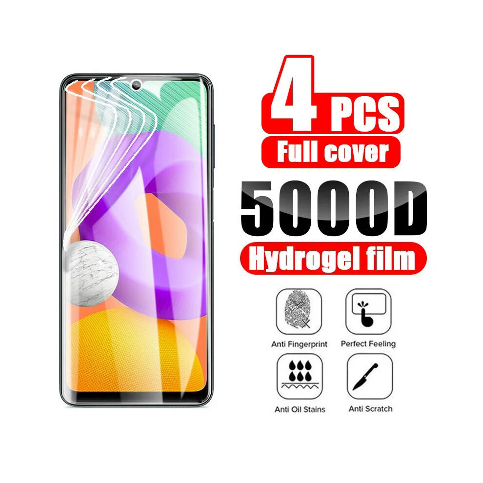 (For A23 5G) 4Pcs Hydrogel Film Full Cover for Samsung Galaxy S24 S23 A50 A70 A51 A71 A31 A32 A52 A72 A33 A53 A73 A14 A54 Screen Protector