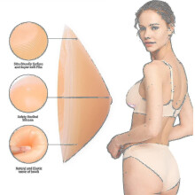 (A pair 200G) 1 Pair Silicone Breast Form Triangle Mastectomy Prosthesis Bra Pad Enhancer