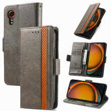 (Gray ) Case For Samsung Galaxy X Cover 7 5G Wallet Splicing Multi-card Slot Business Multi-color
