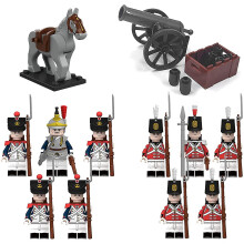 Napoleonic Wars Mini-Figures 12Packs France vs British Plastic Army Mini Soldiers Bonaparte Minifigures Military Set