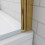 AICA Brushed Gold Pivot Frameless Bath Shower Screen Easyclean 7