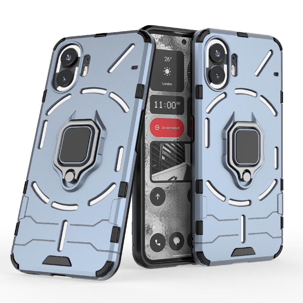 ( ) Case For Nothing Phone 2 360Rotating Ring Military Drop Protection Kickstand Shockproof Cover Gray 764762724528
