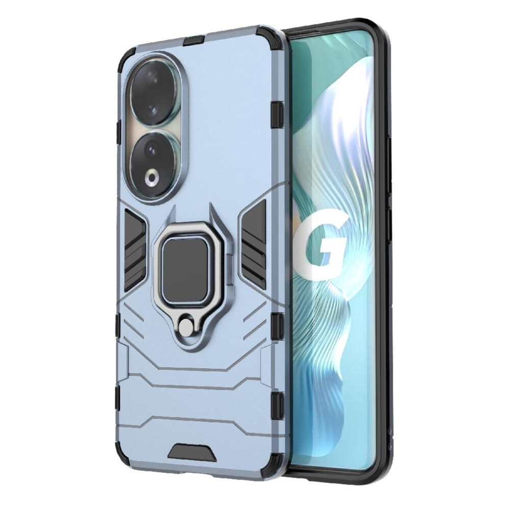 ( ) Case For Honor 90 5G Shockproof Cover Kickstand Military Drop Protection 360Rotating Ring Gray 764762724856