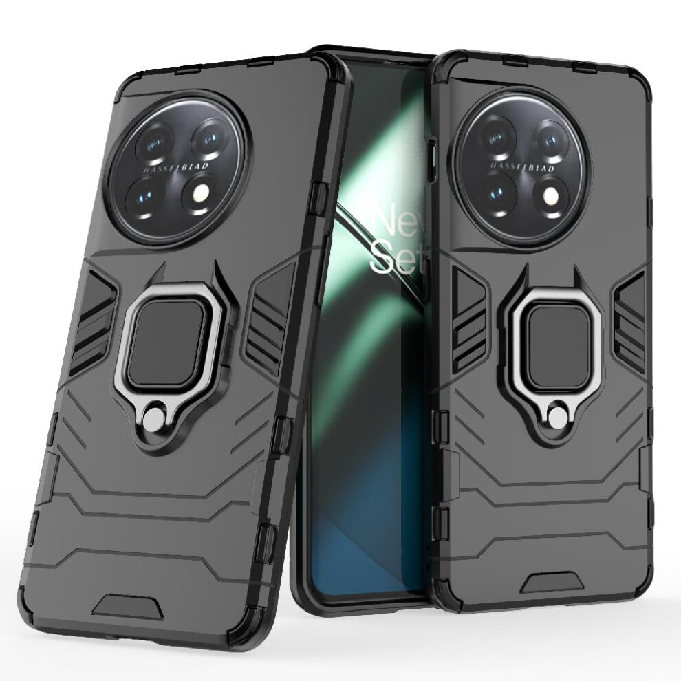 Gangxun (Black) Case For Oneplus 11 5G Kickstand Military Drop Protection Shockproof Cover 360Rotating Ring Black