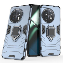 (Gray ) Case For OnePlus 11 5G Kickstand Military Drop Protection Shockproof Cover 360Rotating Ring