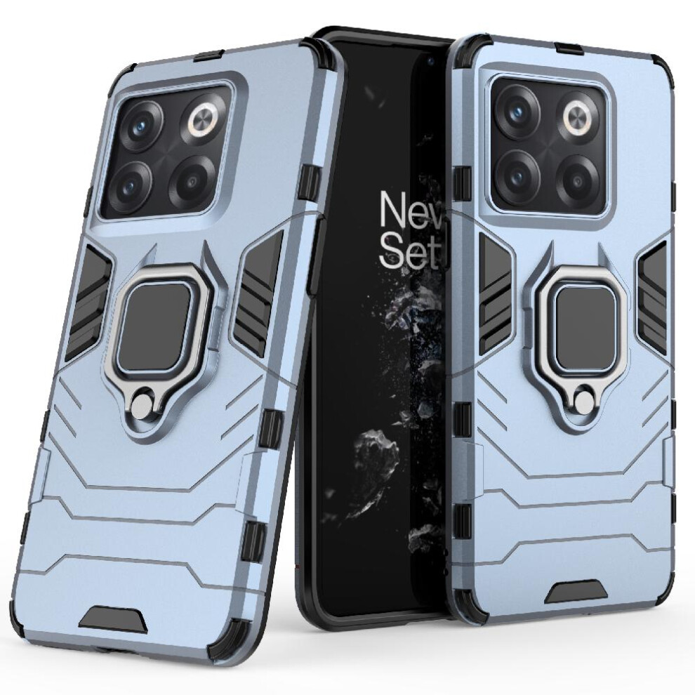 ( ) Case For Oneplus 10T 5G 360Rotating Ring Shockproof Cover Military Drop Protection Kickstand Gray 764762725150