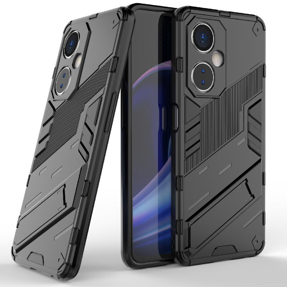(Black) Case For Oneplus Nord Ce 3 Kickstand Rugged Military Protective Cover Black 764762726348