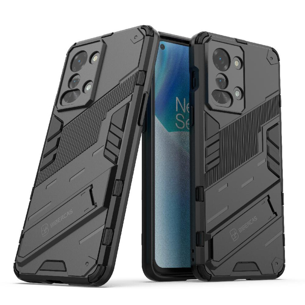 (Black) Case For Oneplus Nord 2T 5G Rugged Military Kickstand Protective Cover Black 764762726669