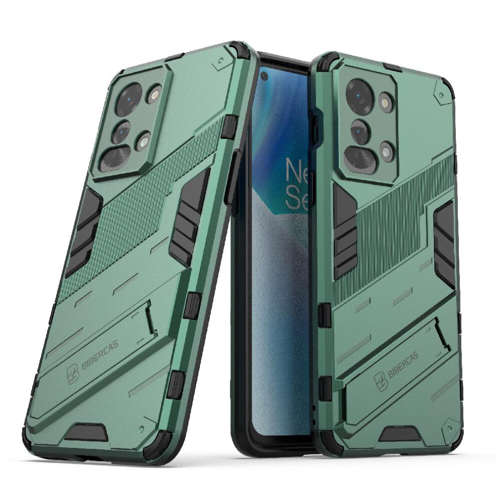 (Green) Case For Oneplus Nord 2T 5G Rugged Military Kickstand Protective Cover Green 764762726690