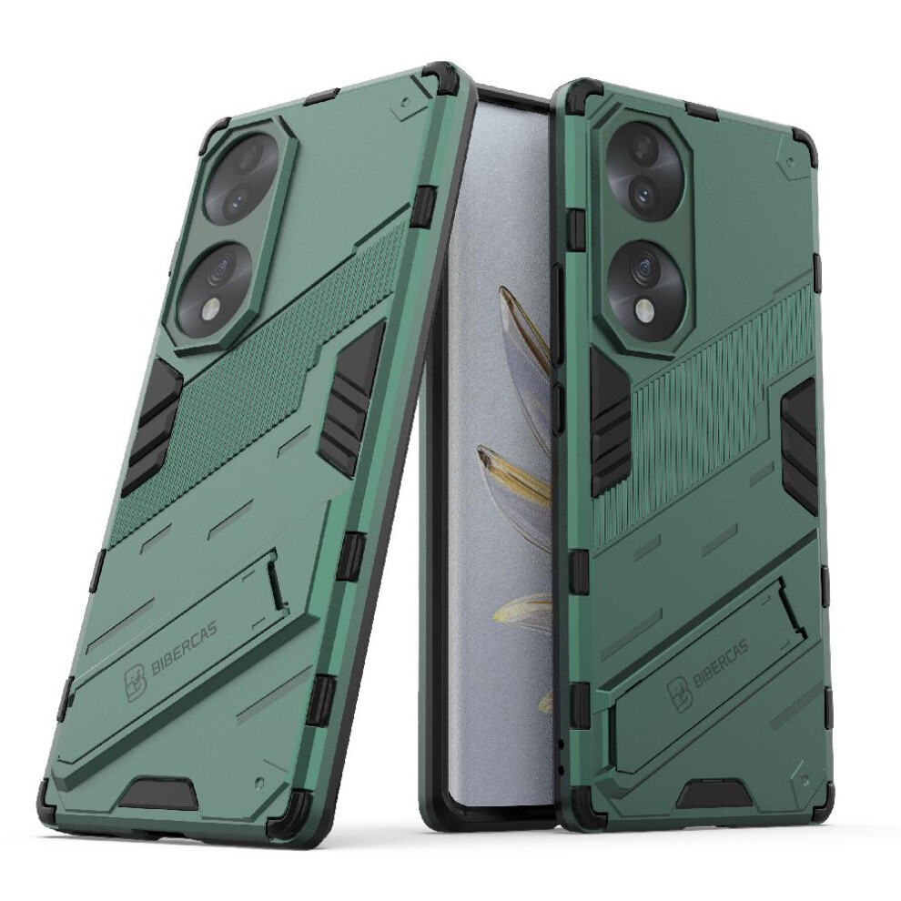 (Green) Case For Honor 70 5G Rugged Military Kickstand Protective Cover Green 764762726782