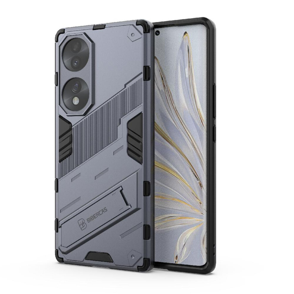 ( ) Case For Honor 70 5G Rugged Military Kickstand Protective Cover Gray 764762726775