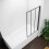 AICA Matt Black 700x1400mm Frameless Black Silk Pivot 3