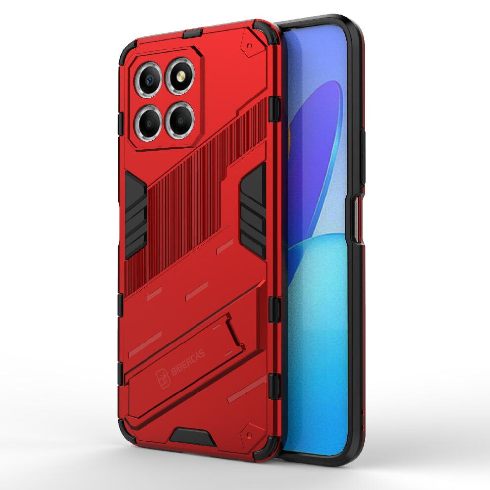 (Red) Case For Honor X8 5G Rugged Military Protective Cover Kickstand Red 764762726638